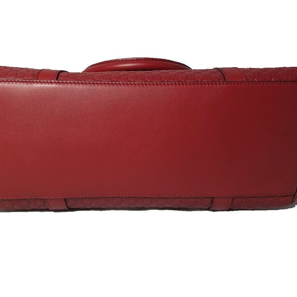 Authentic Gucci Calf Leather Red Medium Tote - Picture 4 of 5